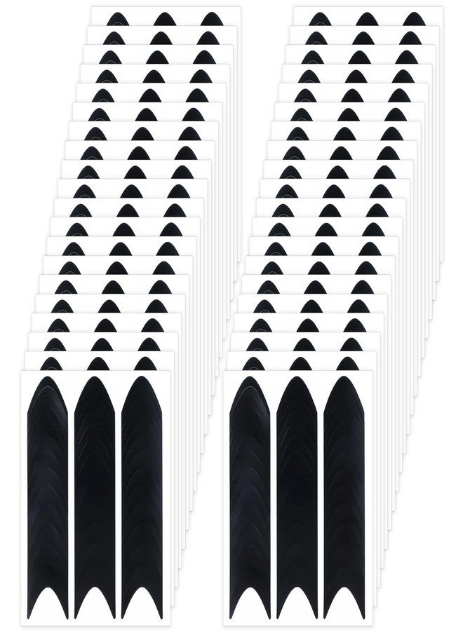 Larrel 1560 Pcs French Tip Nail Stickers,French Tip Nail Guides,Self-Adhesive Moon Shaped V-Shaped Manicure Strips Black Nails Stickers Stencil for Edge Auxiliary DIY Decoration Stencil Tools(40 Sheets) - Image 1
